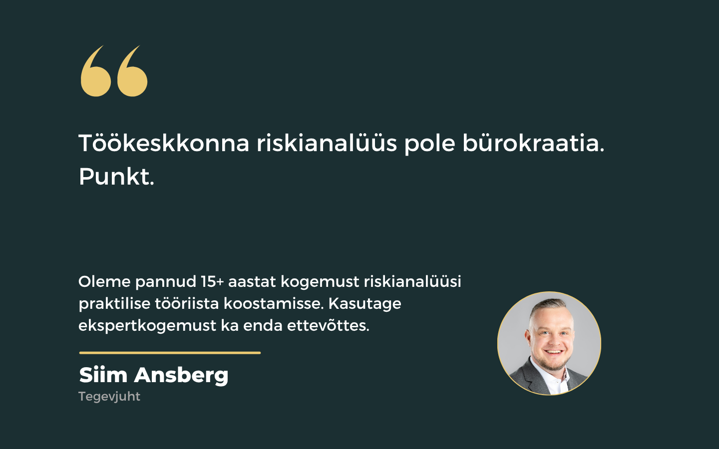 riskianalüüsi tellimine