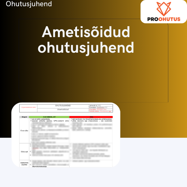 Autojuhi ohutusjuhend