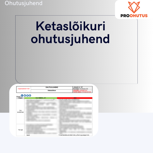 ketaslõikuri ohutusjuhend