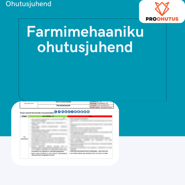 Farmimehaaniku ohutusjuhend