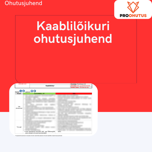 Kaablilõikuri ohutusjuhend