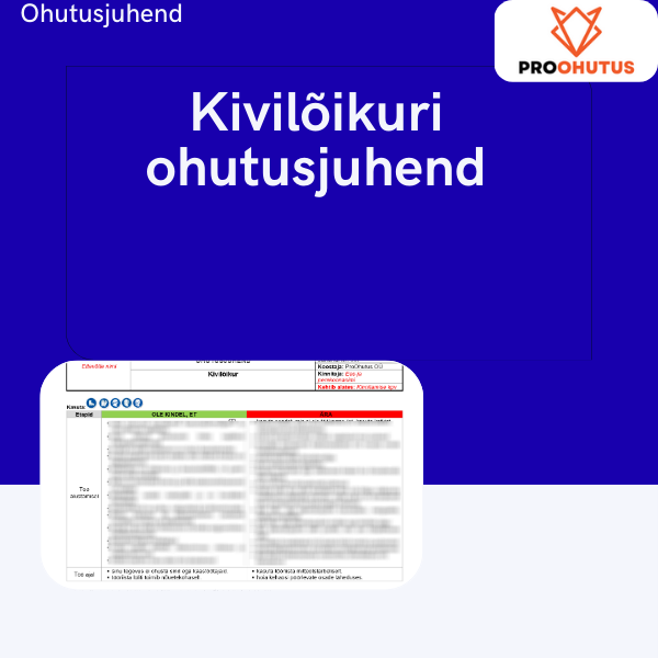 Kivilõikuri ohutusjuhend