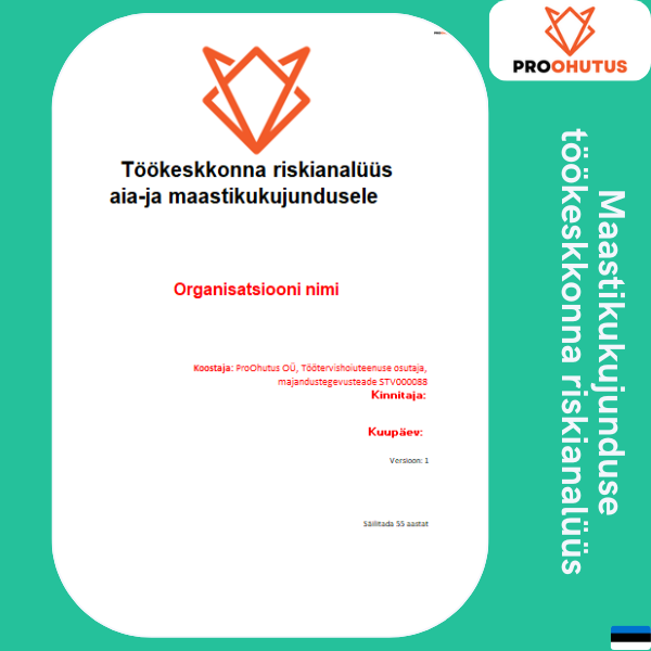 510 Aia- ja maastikukujunduse töökeskkonna riskianalüüs 4 Maastikukujunduse töökeskkonna riskianalüüs