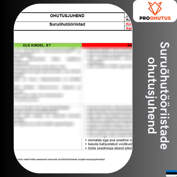 383 Suruõhutööriistade ohutusjuhend 2 Suruõhutööriistade ohutusjuhend eestikeelne