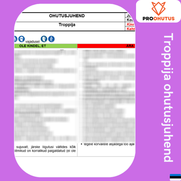 136 Troppija ohutusjuhend 2 Troppija ohutusjuhend eestikeelne